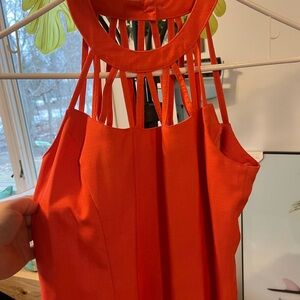 Coral Dress, with cage like design!